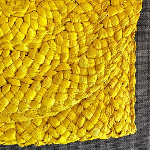Yellow Woven Clutch | Beach wedding clutch - Picture 3 of 7